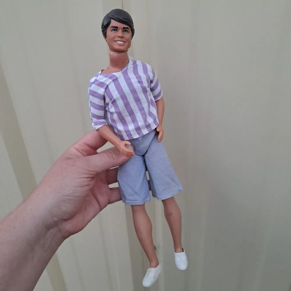 Vintage 1968 Ken Barbie 60's Boyfriend Doll Brown Hair Hong Kong Mattel